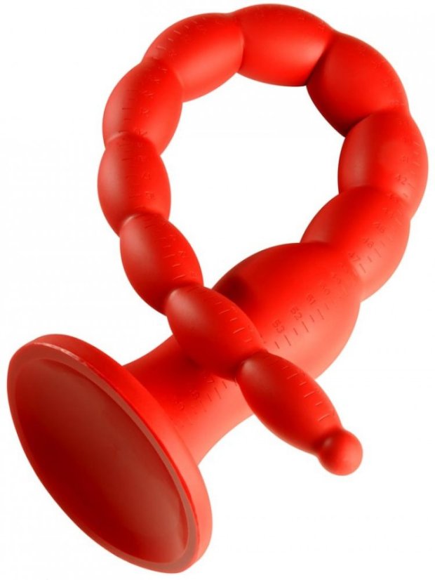 Long Stretch Worm Dildo N°6 (60 x 6 cm) Red - gb36530