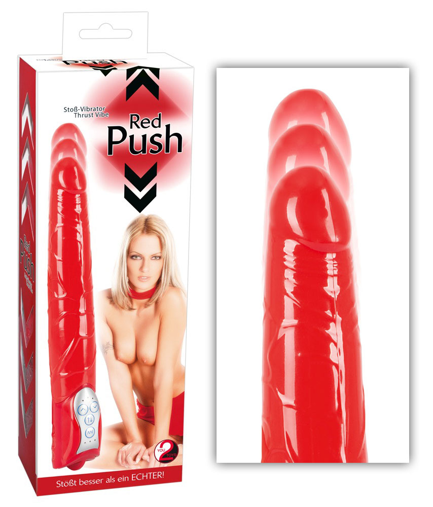Vibrátor - Push Red (19 x 4 cm) - 0568597
