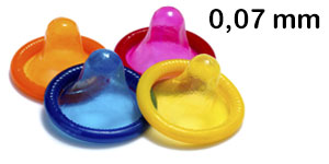 Kondomy - tloušťka latexu 0,07 mm