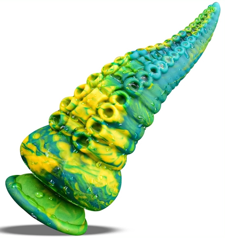 Sealik tentacle dildo 20 x 8 cm Yellow-Green - gb34035